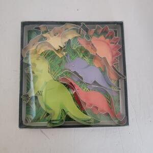 Fox Run 5 piece dinosaur metal cookie cutters